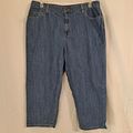 Women's LL BEAN Classic Fit Denim Blue JEANS pa...