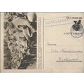 Finland 1942 Postal Card Military Illustrated #...