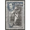Ceylon 1938 SG389 20c Black & Grey-Black Mounte...