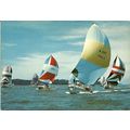 Yacht YACHTS UNDER SPINNAKER Postcard (J. Arthu...
