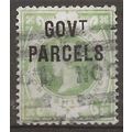 1890 O68 1/- Dull Green Govt Parcel Official Go...