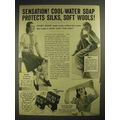 1940 Ivory Snow Detergent Ad - Protects Silks, ...