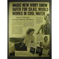 1940 Ivory Snow Detergent Ad - Safer for Silks,...