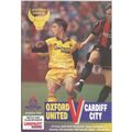 MATCH PROGRAMME 1994-95 OXFORD UNITED v CARDIFF...