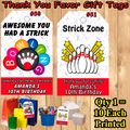 Bowling Birthday 10 ea Favor Thank You Tags Gif...