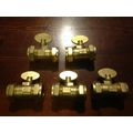 5 GAS TAP SHUT OFF ISOLATION VALVES 22mm BRASS ...