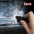 2x Black Keyring Window Glass Breaker Emergency...
