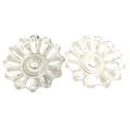Vintage Clear Glass Candle Holder Daisy Scallop...