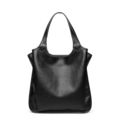 Genuine Leather Women Trendy Handbags Black
