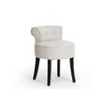 Modern Light Beige Linen Scrollback Lounge Stoo...