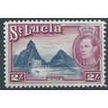 St Lucia 1938 SG136 2/- Blue & Purple Mounted M...