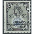 Guyana 1967 SG428 $5 Ultramarine & Blue Mounted...