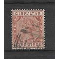 Gibraltar.SG27 40c Orange-Brown.Fine Used.Sept19b