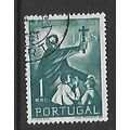 PORTUGAL 1952 1e GREEN BLUE ST FRANCIS XAVIER S...