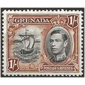 Grenada 1938 SG160 1/- Black & Brown Mounted Mi...