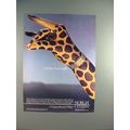 1986 Citizen Noblia Watch Ad - Thin as a Giraffe!