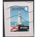 Jersey UK Letter used stamp on paper ( 1198 )