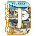 Destin Florida Capitol D Fridge Magnet