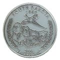 South Dakota State Quarter Fridge Magnet