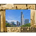 Chicago Landmarks Laser Engraved Wood Picture F...