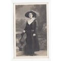 Young Lady with Large Hat Studio Postcard Publi...
