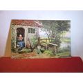 A QUIET CORNER by S. Heverman unused postcard b...