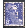 France Stamps 1951 - 15f blue "Marianne" - used 2