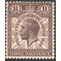 GB stamps 1929 - KGV SG436 - 1½d brown UPU Cong...