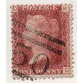 sg43 1d red plate 182 FINE USED " K D " (reds)