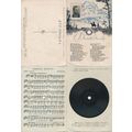 Postcard Vinyl record Russian / Soviet 91mm dia...