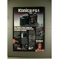 1980 Konica FS-1 Camera Ad - Built-in Autowinder!!