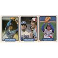 Three 1982 Fleer Fernando Valenzuela cards #27,...