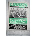 1984 programme Burscough v. Caernarfon, North W...