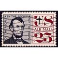 USA 1959 Lincoln Air Mail 25c Used Stamp AL