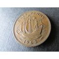 1963 QUEEN ELIZABETH II HALFPENNY - COIN - 4 FR...