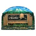 Alaska State Welcome Sign Artwood Fridge Magnet