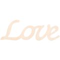 Unfinished Wood Script Word Love Decoration