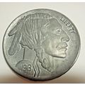 Vintage Large Buffalo Nickel Coin 3" Metal 1913
