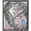 1887-1892 Queen Victoria Jubilee - 5d violet/bl...