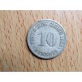 1901d 10 Pfennig Germany Empire Coin