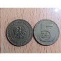 Poland 1976 5 Zlotych Coin