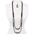New Double Layer Chic Long Necklace And Earring...