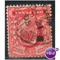 GB stamps 1902-10 KEV11 - 1d SG219 Folkestone 1