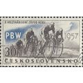 CZECHOSLOVAKIA, SPORT, Cycle race, blue 1957, 30h