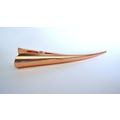 Rose gold textured metal alligator hair claw cl...
