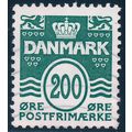 Denmark AFA 1447/Scott 1341, 200ø green Wavy Li...