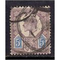 GB 1902 - 13 KEV11 5d Purple & Blue Variety sta...