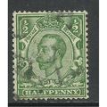 GB 1912 KGV 1/2d Green used stamp Wmk 100 SG 34...