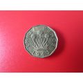 1943 GEORGE VI BRASS THREEPENCE - COIN - 2 FREE...