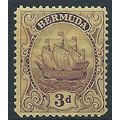 Bermuda 1926 SG84 3d Purple/Yellow Mounted Mint...